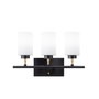 Opviq Lámpara de pared Negro y Oro con tapa de cristal